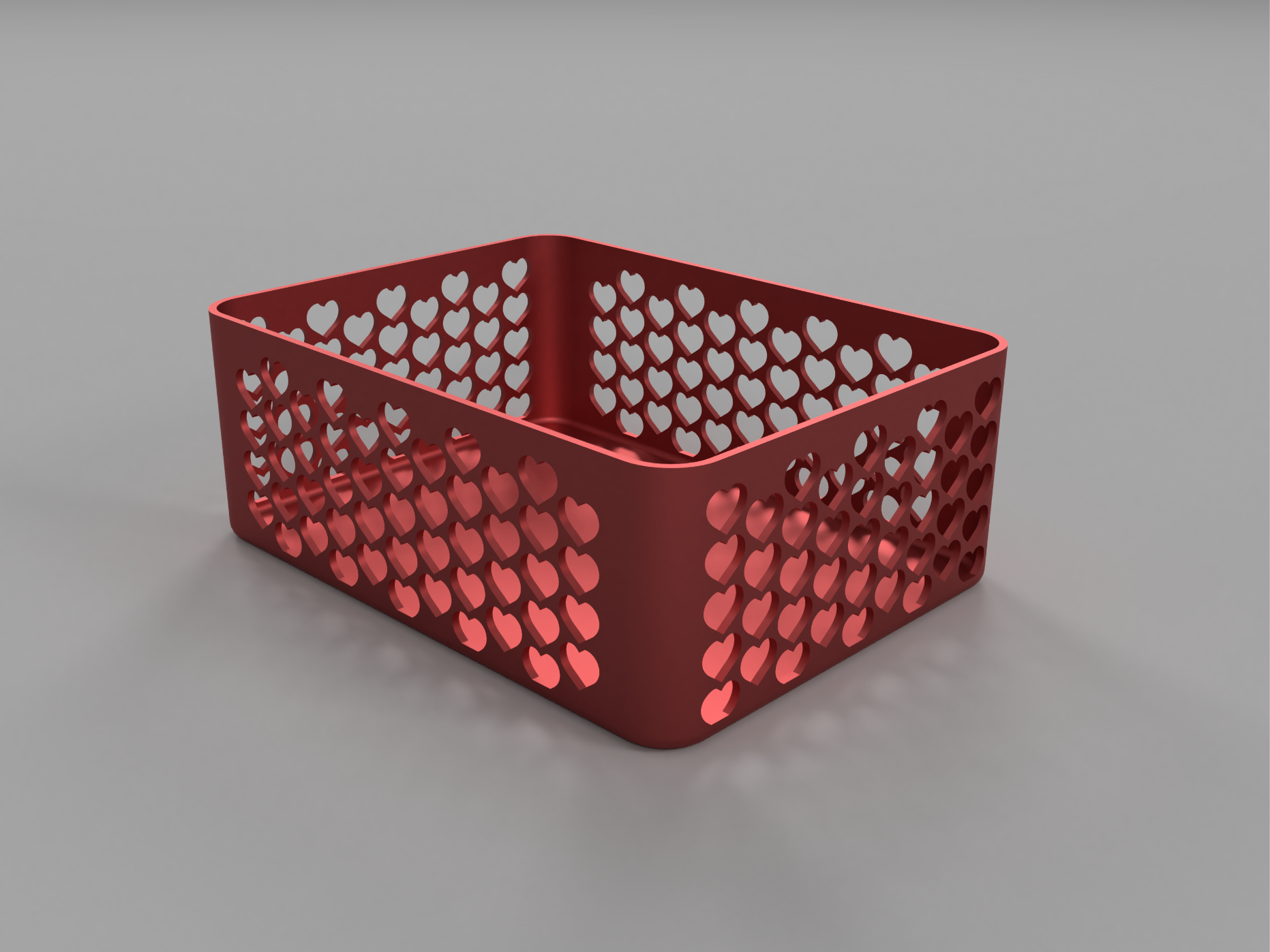 Heart‑Wall Storage Box – 200 × 160 × 75 mm
