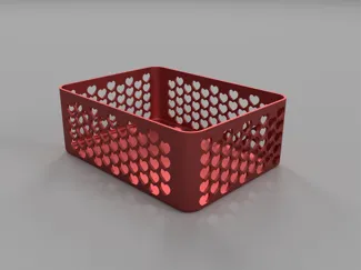 Heart‑Wall Storage Box – 200 × 160 × 75 mm