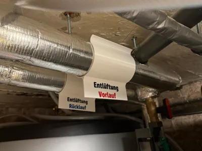 Pipe Vent Label for 95mm Insulation