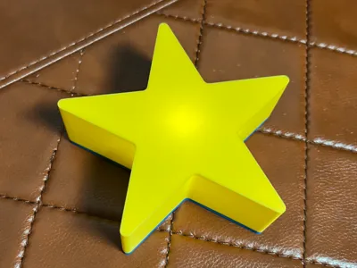 Glowing Five-Pointed Star for Bambu Lab Candle Lamp