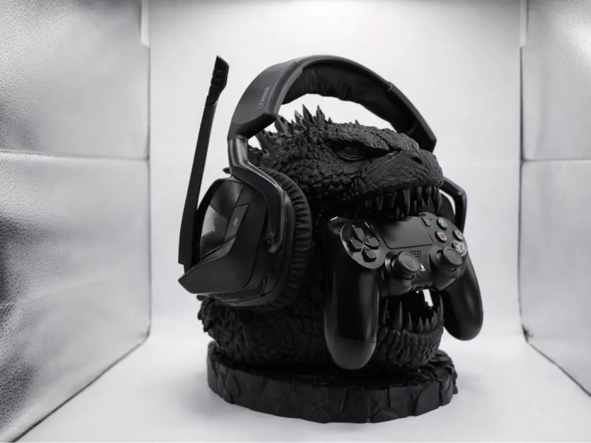 Godzilla Controller & Headphone Holder - Free 3D Print Model - MakerWorld