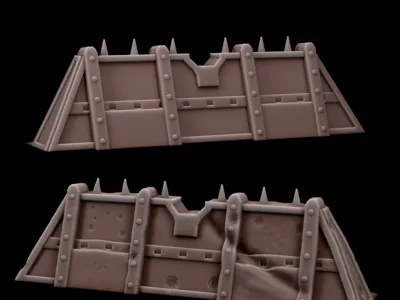 Grimdark Sci Fi Terrain Barricade