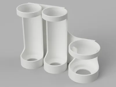 Wall-Mounted Dual Oral-B & Toothpaste Organizer