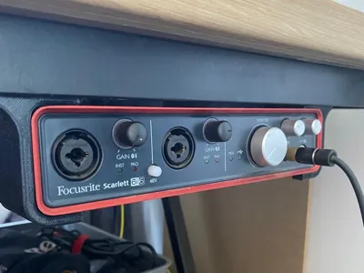 Under-desk mount for Focusrite 6i6