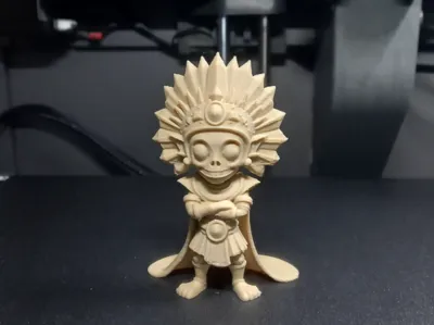 AZTEK SKULL FACED FIGURE