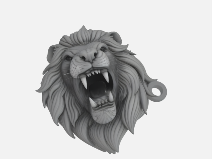 lion figure keychain