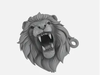lion figure keychain