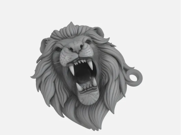 lion figure keychain