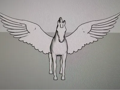 A winged horse