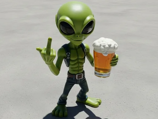 Alien "Rebel" with Beer