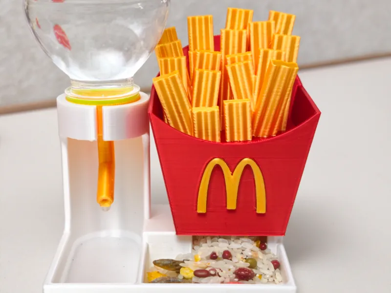 麦当劳薯条仓鼠自动喂食器