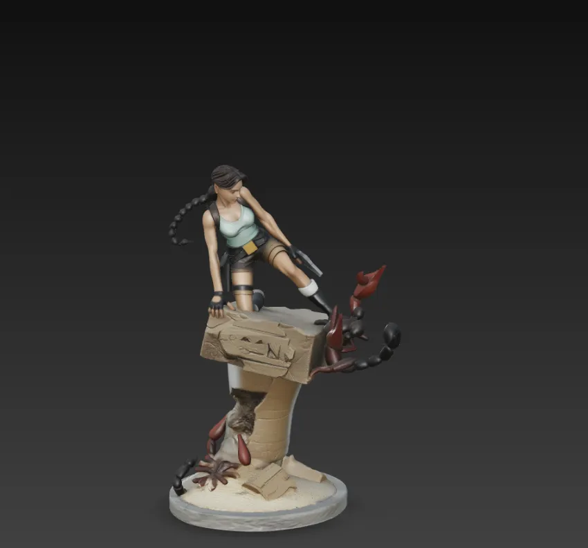 Lara Croft Fanart 3d - Free 3D Print Model - MakerWorld