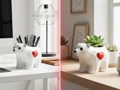 Valentine Bear with Compact Multi-Use Case