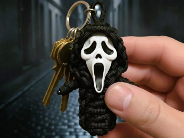 Ghostface - Paracord Keychain - Free 3D Print Model - MakerWorld