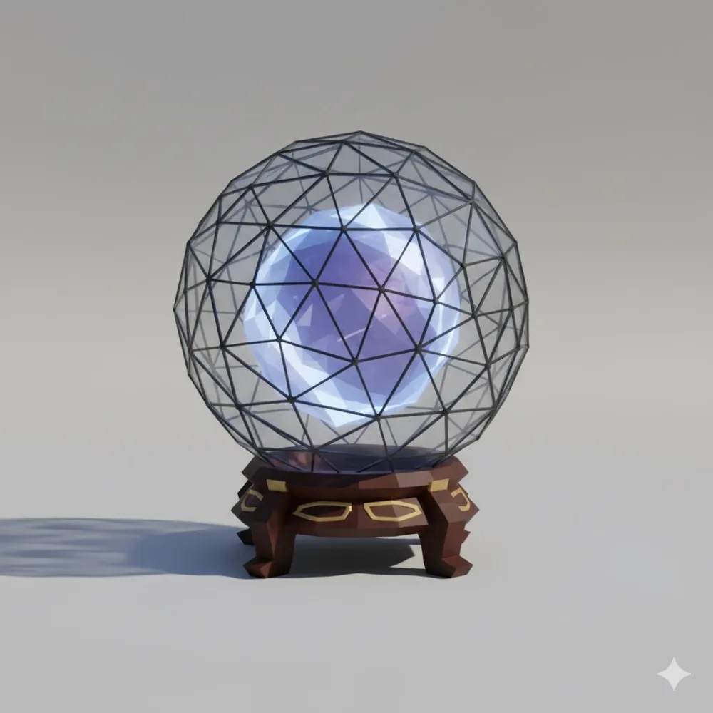 Low Poly Crystal Ball - Free 3D Print Model - MakerWorld
