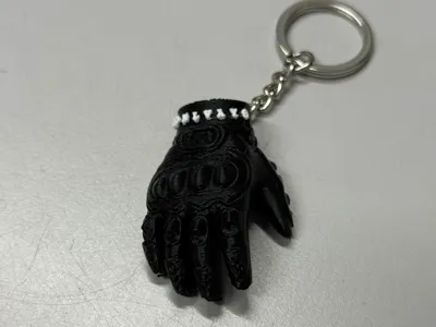 MOTORCYCLE GLOVE KEYCHAIN