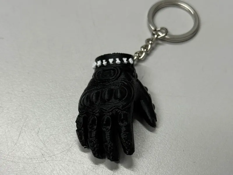 MOTORCYCLE GLOVE KEYCHAIN