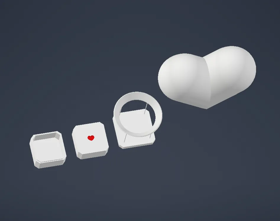 Valentine's love gift jewerly box-hot air balloon - Free 3D Print Model ...