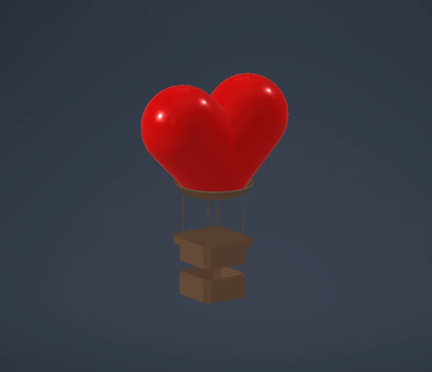 Valentine's love gift jewerly box-hot air balloon - Free 3D Print Model ...