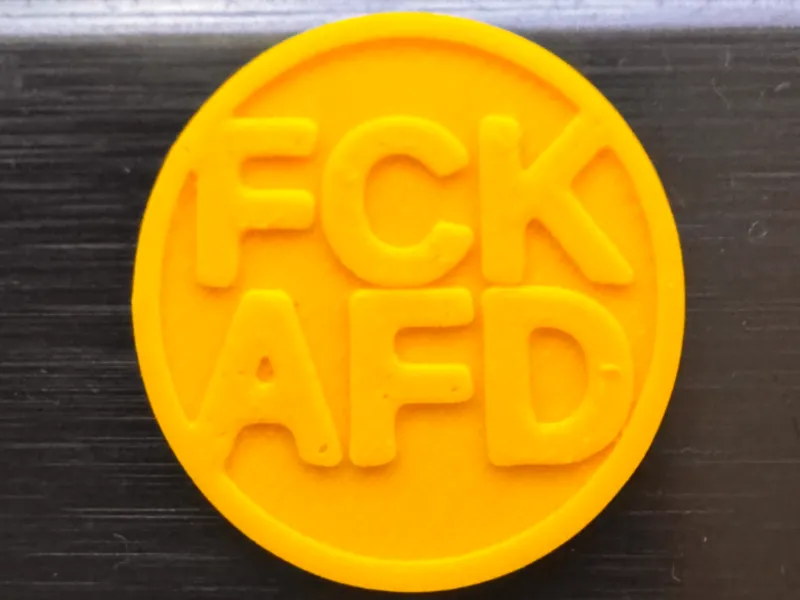 Einkaufschip FCK AFD , beidseitig gedruckt
