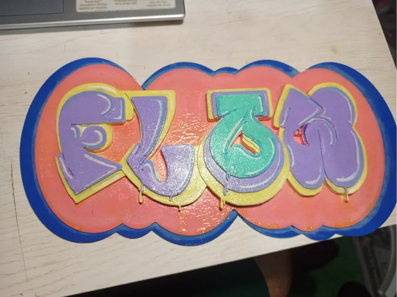 "FLOW" Graffiti Drip Sign - Urban Wall Art