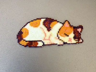 Chibi Calico Cat Multi-Color Model
