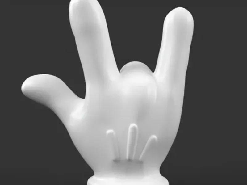 Mickey Mouse Rock Hands