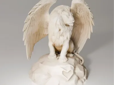 winged lion statue 