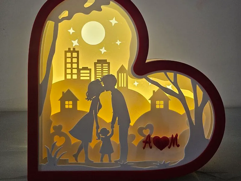 Customised Shadow box with couples initials