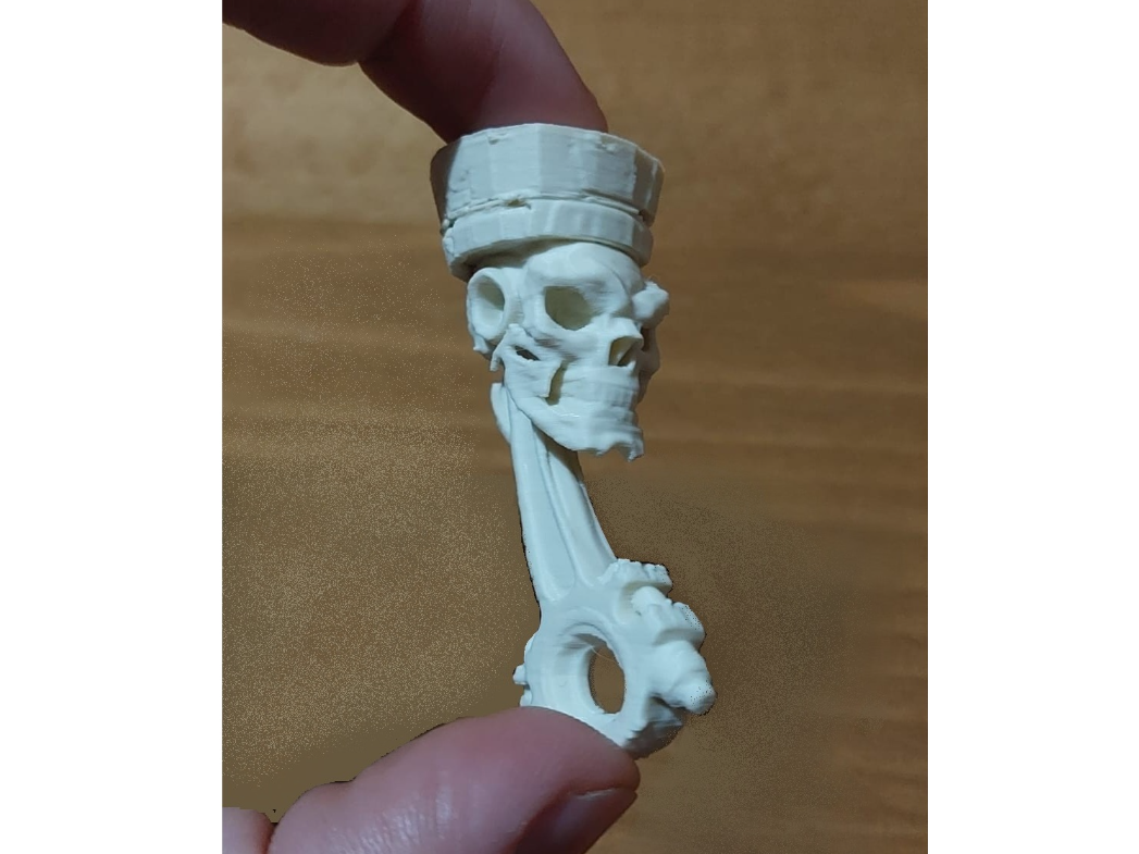 Skull Piston Keychain
