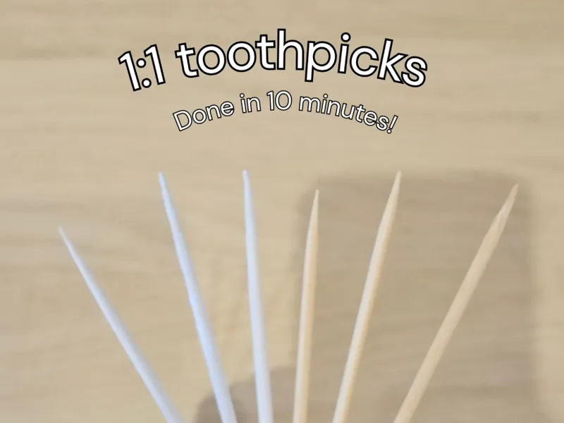 1:1 Toothpick Perfect