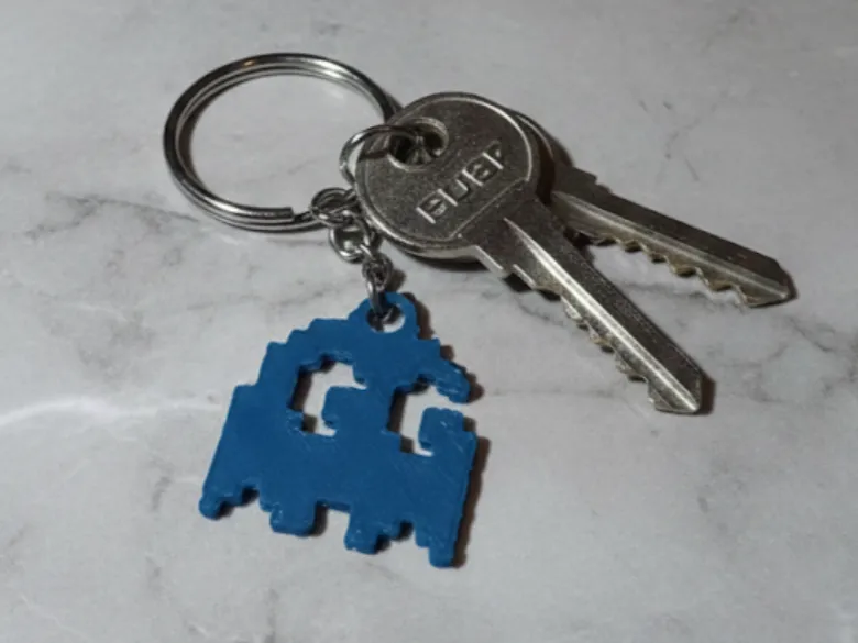 PacMan Ghost Keychain