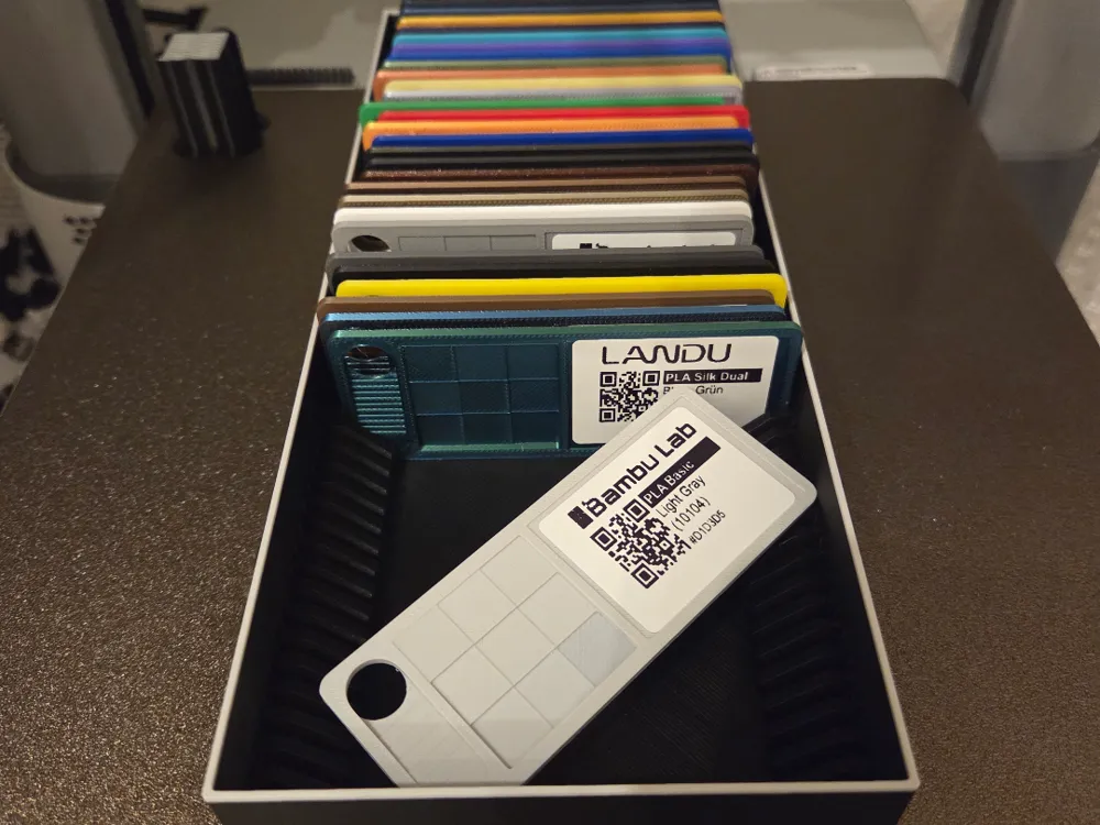 Filament Sample Box for Filament Samples 92x 36x 2mm - Free 3D Print ...