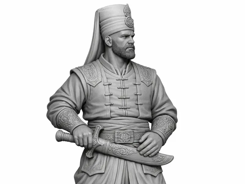 Janissary Bust – Ottoman Empire Soldier