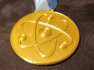 Wissenschaft / Physik Medaille mit Henkel