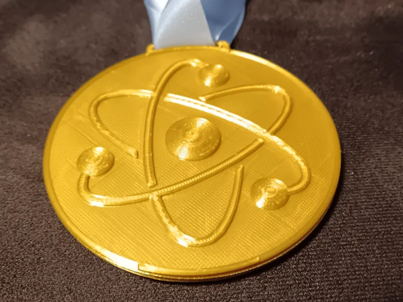 Wissenschaft / Physik Medaille mit Henkel