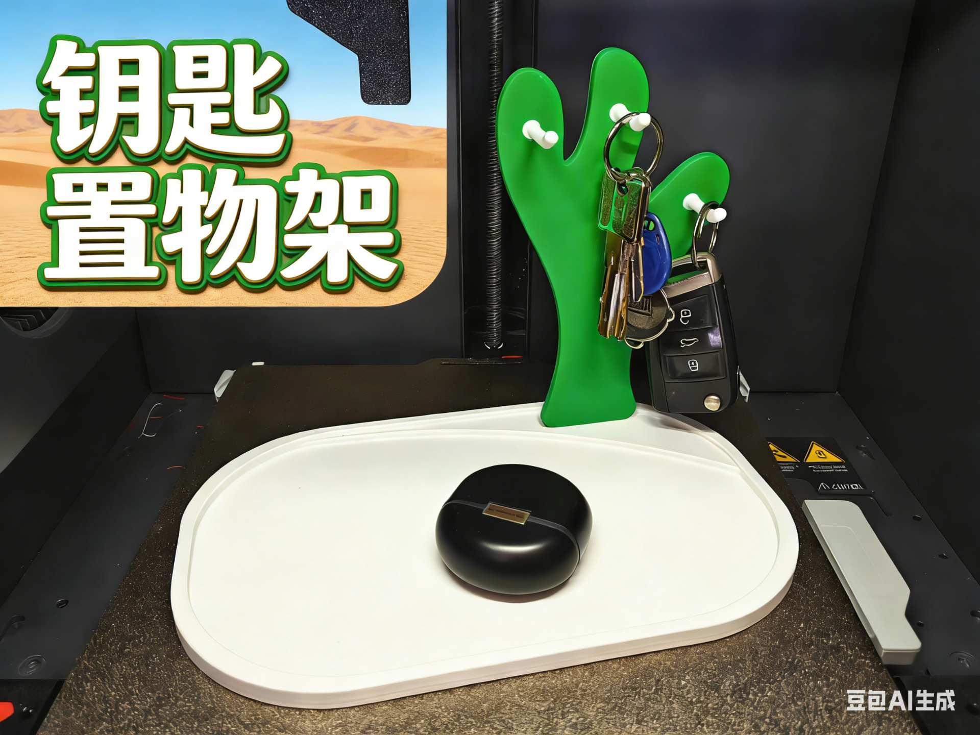 仙人掌-钥匙置物架