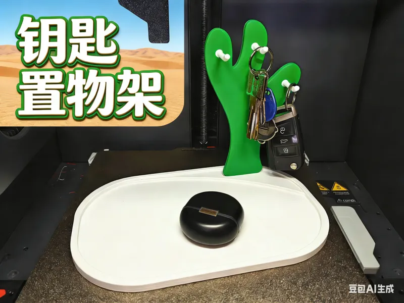 仙人掌-钥匙置物架