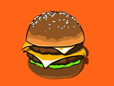 A regular burger