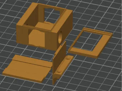 ESP32-CAMERA-Case plus fixed rail (fixed to 1:7 RC F1 first-person driver's seat)