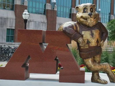Famous Minnesota Golden Gophers sculpture 
