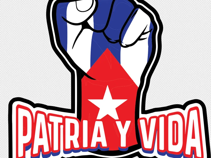 Cuba patria y vida keychain/ornament