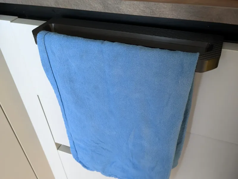 kitchen door dish towel holder with screws