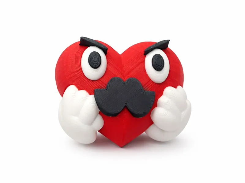 -Mustache Heart-