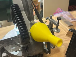 Miter saw to shop vac adapter