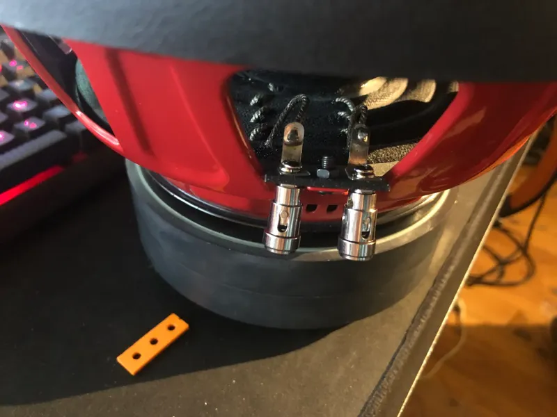 DD audio subwoofer push terminal plate fix