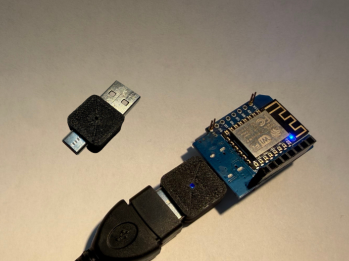 USB-A male to USB-C male adapter