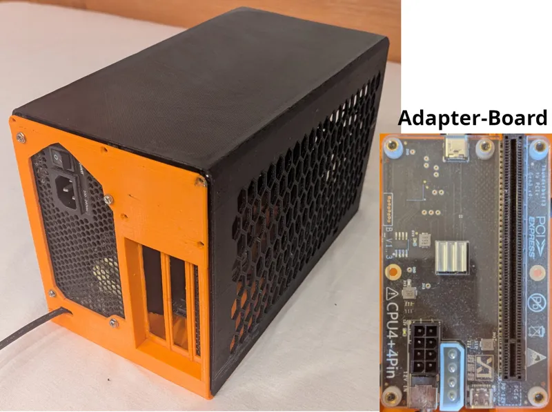 Thunderbolt eGPU case for cheap adapter board