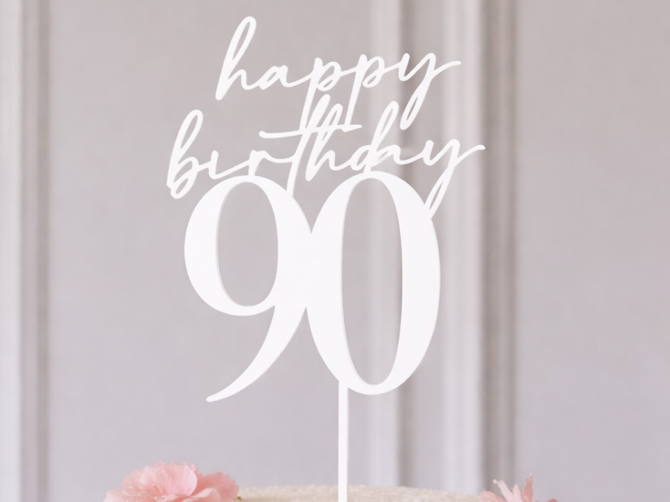 90 th Birthday cake topper
