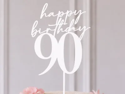 90 th Birthday cake topper